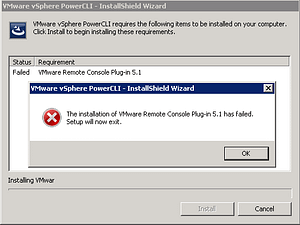 VMWare PowerCLI Installation error